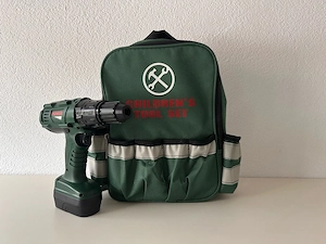 Werkzeugrucksack mit Bosch Bohrmaschine für Kinder Bild 2