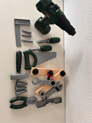 Werkzeugrucksack mit Bosch Bohrmaschine für Kinder Bild 3