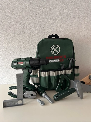 Werkzeugrucksack mit Bosch Bohrmaschine für Kinder