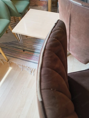4 Freischwinger-Stühle (Mikrofaser Chrom), Sitzkomfort top, optische Mängel Bild 3