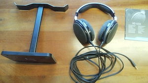 Sennheiser HD 650 Kopfhörer mit Ständer   neue Ohrpolster Bild 3