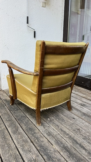 Vintage Sessel Senfgelb   Retro Sitzmöbel, gemütlich