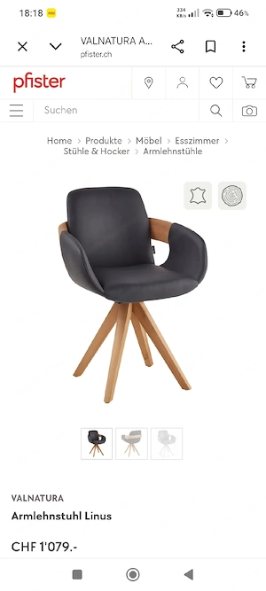 Esszimmergarnitur Vollholz Leder Drehstühle Bild 8