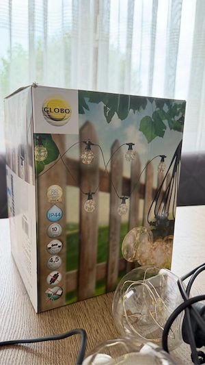 Globo LED-Lichterkette für Garten, Balkon oder Terrasse   neuwertig Bild 2