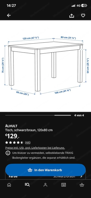 Ikea Esstisch schwarz Bild 3