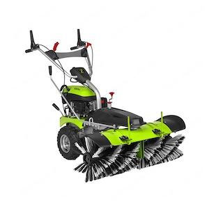 Zipper ZI-KM1000 Benzin-Kehrmaschine + Schneeschild   wie neu Bild 3