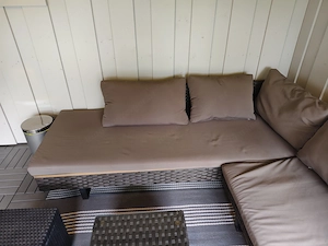 Gartenlounge Rattan mit Tisch und 2 Sessel Bild 2