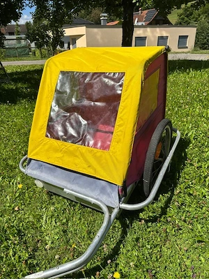 Verkaufe Kiki-Fahrradanhänger, älteres sehr robustes Model, ist auch als Fahrradanhänger nutzbar Bild 2