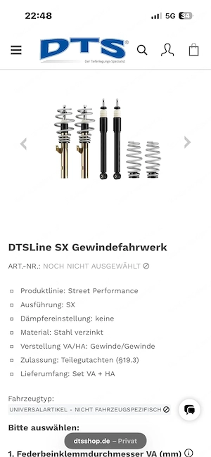 DTS Gewindefahrwerk Golf 5 GTI Bild 2