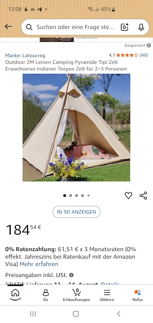Pyramiden Zelt u Mediations Kupfer Pyramide so gut wie neu  Bild 2