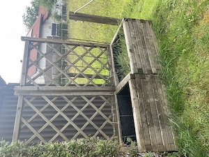  2 Holz-Pflanzkästen mit Rankgitter | Sichtschutz | Hochbeet | Pflanzkübel  Bild 2