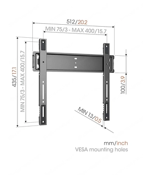 Vogel s THIN 505 TV-Wandhalterung Schwarz Bild 2