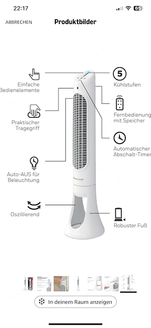 Honeywell Ventilator NEU Bild 3