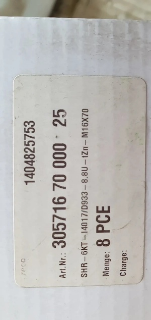Sechskantschraube M16x70 Bild 2