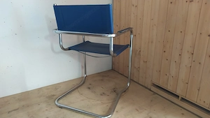 Freischwinger Sessel, blau Bild 3