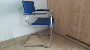Freischwinger Sessel, blau Bild 2