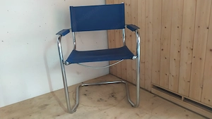Freischwinger Sessel, blau Bild 4