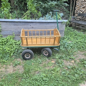Bollerwagen Holz mit Luftreifen