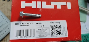 Hilti Bohrschrauben, Selbsschneidende Schraube, Blechschrauben D6,3 x 32 Bild 2
