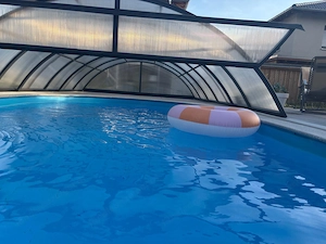 Premium Poolüberdachung POPP Cabrio Dom (6,80 x 4,50 x 1,35 m)   wie neu! Bild 3