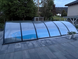 Premium Poolüberdachung POPP Cabrio Dom (6,80 x 4,50 x 1,35 m)   wie neu! Bild 6