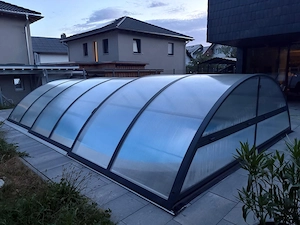 Premium Poolüberdachung POPP Cabrio Dom (6,80 x 4,50 x 1,35 m)   wie neu! Bild 8