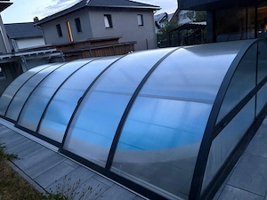 Premium Poolüberdachung POPP Cabrio Dom (6,80 x 4,50 x 1,35 m)   wie neu! Bild 7