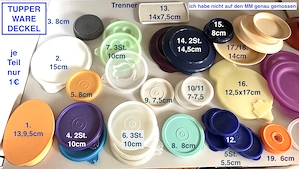 TUPPERWARE 1  - 1,5  Geschirr Deckel Bild 2