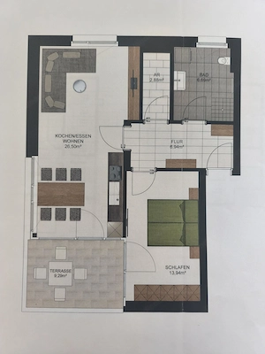 Schöne 2-Zimmer Wohnung in Nofels zu vermieten Bild 2