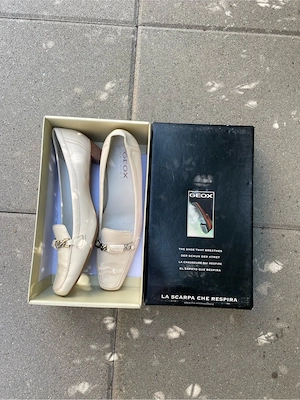 Geox Respira Damen Pumps Leder Gr. 41 Creme Beige mit Originalschachtel Bild 5
