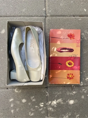 Högl Damen Pumps Leder Creme Elfenbein Gr. 7 (ca. EU 41) mit Originalschachtel Bild 2