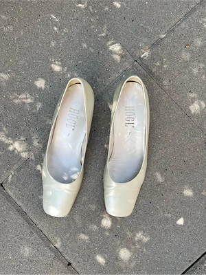 Högl Damen Pumps Leder Creme Elfenbein Gr. 7 (ca. EU 41) mit Originalschachtel Bild 3