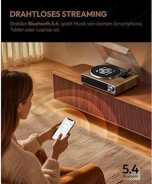 Plattenspieler mit Lautsprechern & Bluetooth Bild 7