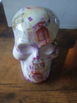 Totenkopf für Münzen  Bild 2