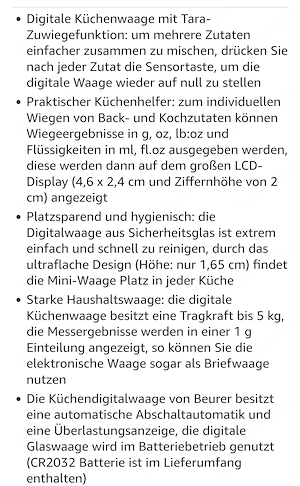 Beurer KS19 digitale Küchenwaage  Bild 3