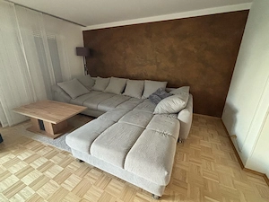 Große Wohnlandschaft   Ecksofa in Hellgrau   sehr bequem Bild 3