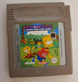Bart Simpson's Escape from Camp Deadly - Nintendo Game Boy Spiel (getestet & funktionsfähig)