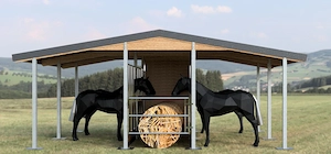 Pferde - Heuraufe Weide | Futterraufe für Pferde - Robuste Konstruktion für Offenstall & Paddock Bild 7