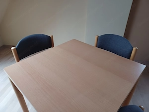 Tischgruppe mit 4 Stühlen, Buche Vollholz Bild 3