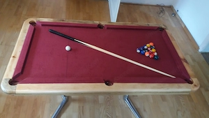 Billardtisch Marke Eigenbau inkl. Kugeln und Queue Bild 3
