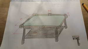 Billardtisch Marke Eigenbau inkl. Kugeln und Queue Bild 4