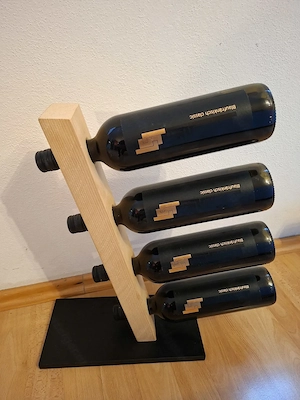 Stillvoller Weinständer für 4 Weinflaschen Bild 3
