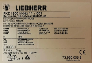 Bierzapfanlage   Schankanlage mit Liebherr Kühlschrank Bild 3