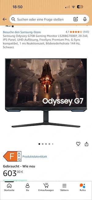 Samung 4k 144hz 28 zoll gaming