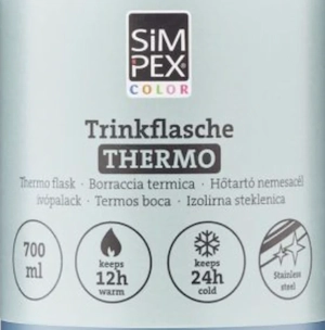 Trinkflasche Thermo Edelstahl warm kalt 700ml blau Bild 6