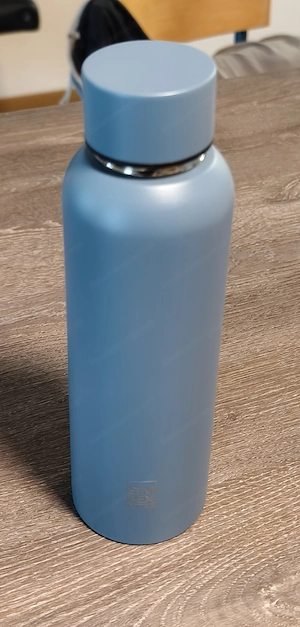 Trinkflasche Thermo Edelstahl warm kalt 700ml blau Bild 2