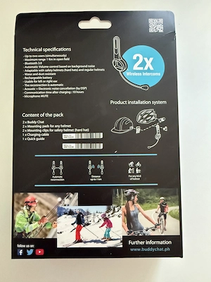 Headset - Duo für Kommunikation Motorrad  Fahrrad zweier Personen Bild 2