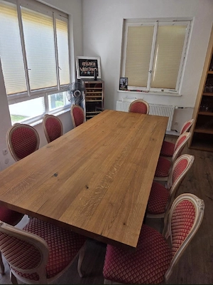 Esstisch (Eiche massiv Tisch) mit 15 Stühlen  Bild 2