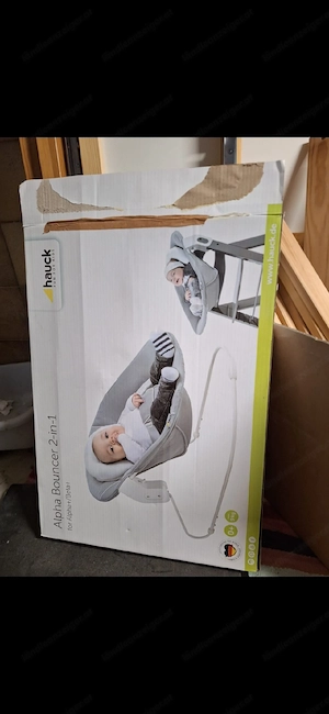 Babyaufsatz Kinderhochstuhl Hauck Alpha Bouncer 2in1   Grau Bild 2