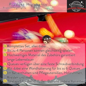 Billard Zubehör Set, 16-teilig, NEU Bild 4